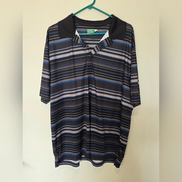 Hogan Other - Ben Hogan Performance Men’s Black, Blue & Gray Striped Polo